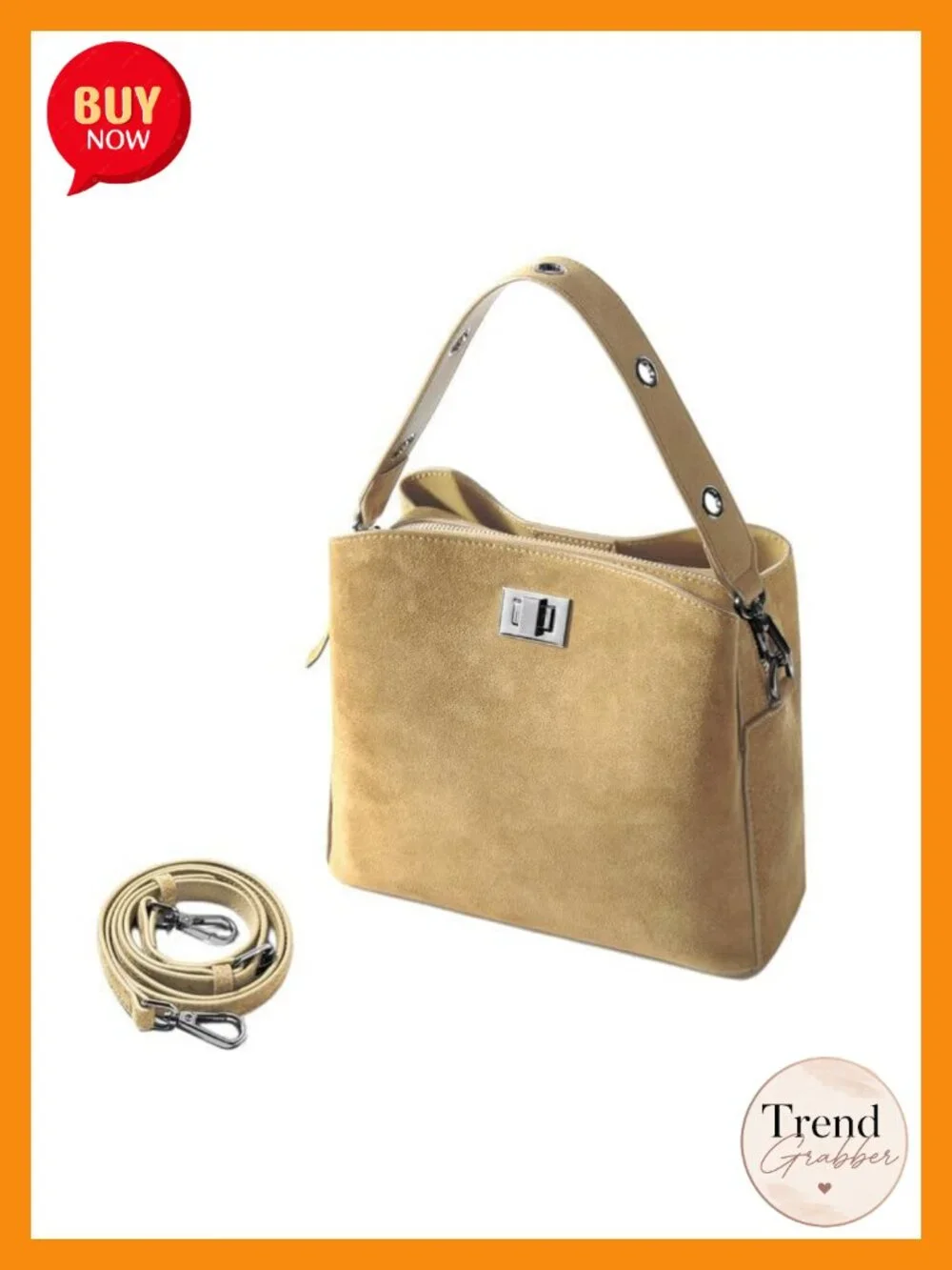 Genuine Leather Suede Hobo Bag, Slouchy Shoulder Crossbody Handbag
